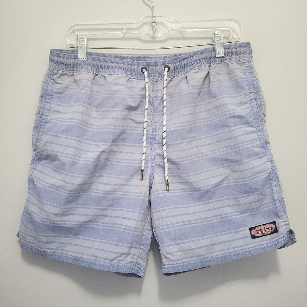 Vineyard Vines Men’s Blue Swim Trunks with Quick-Dry Fabric